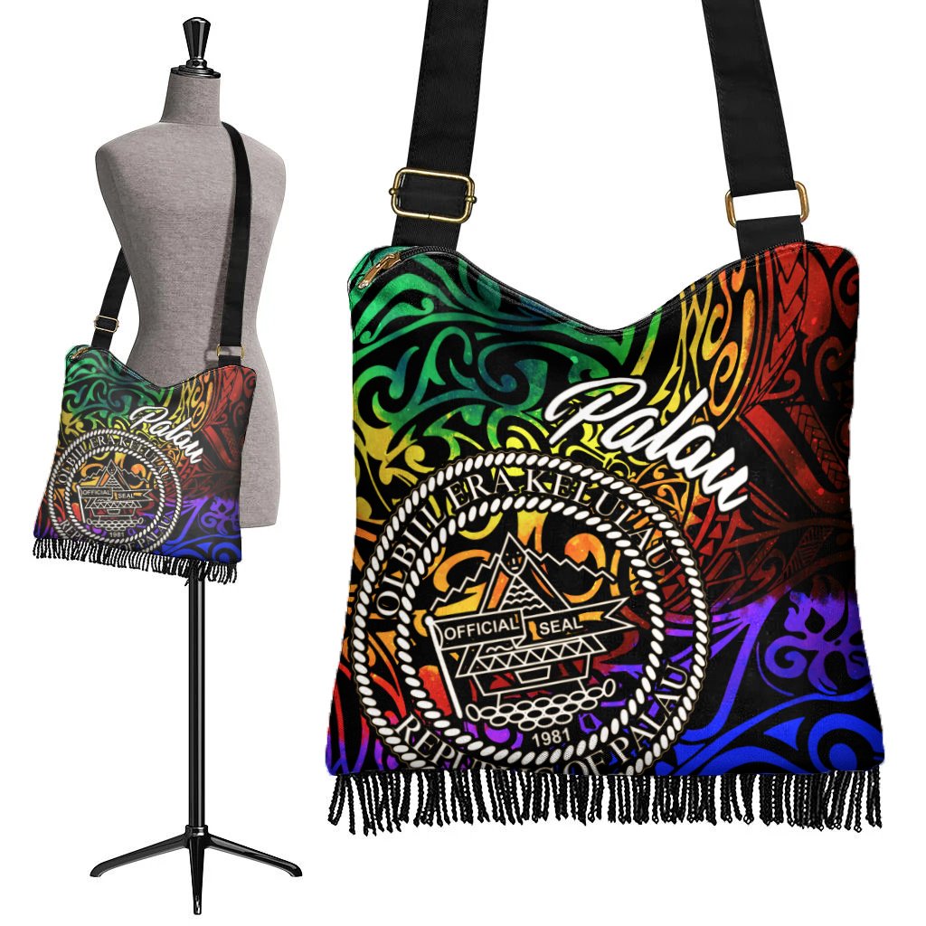 Palau Boho HandBag - Rainbow Polynesian Pattern - Polynesian Pride