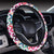 Palm Foliage On Striped Zigzag Hawaii Universal Steering Wheel Cover with Elastic Edge - Polynesian Pride