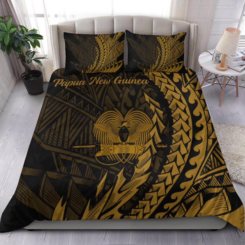 Papua New Guinea Bedding Set - Wings Style Black - Polynesian Pride