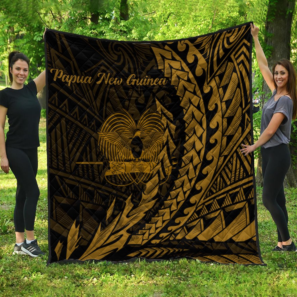 Papua New Guinea Premium Quilt - Wings Style Black - Polynesian Pride