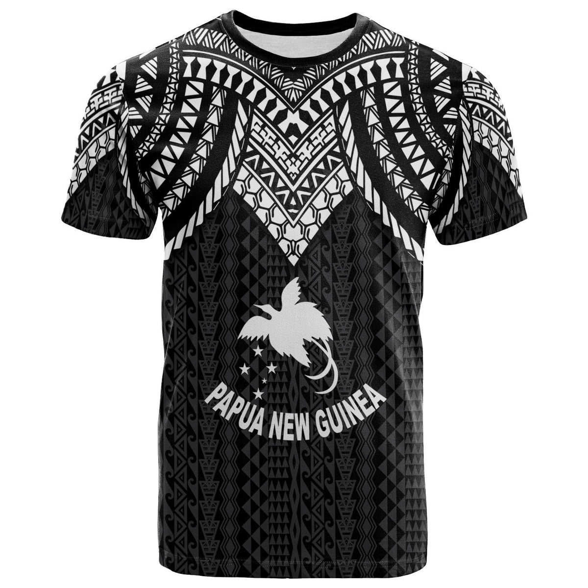 Papua New Guinea T Shirt Polynesian Armor Style Black Unisex Black - Polynesian Pride