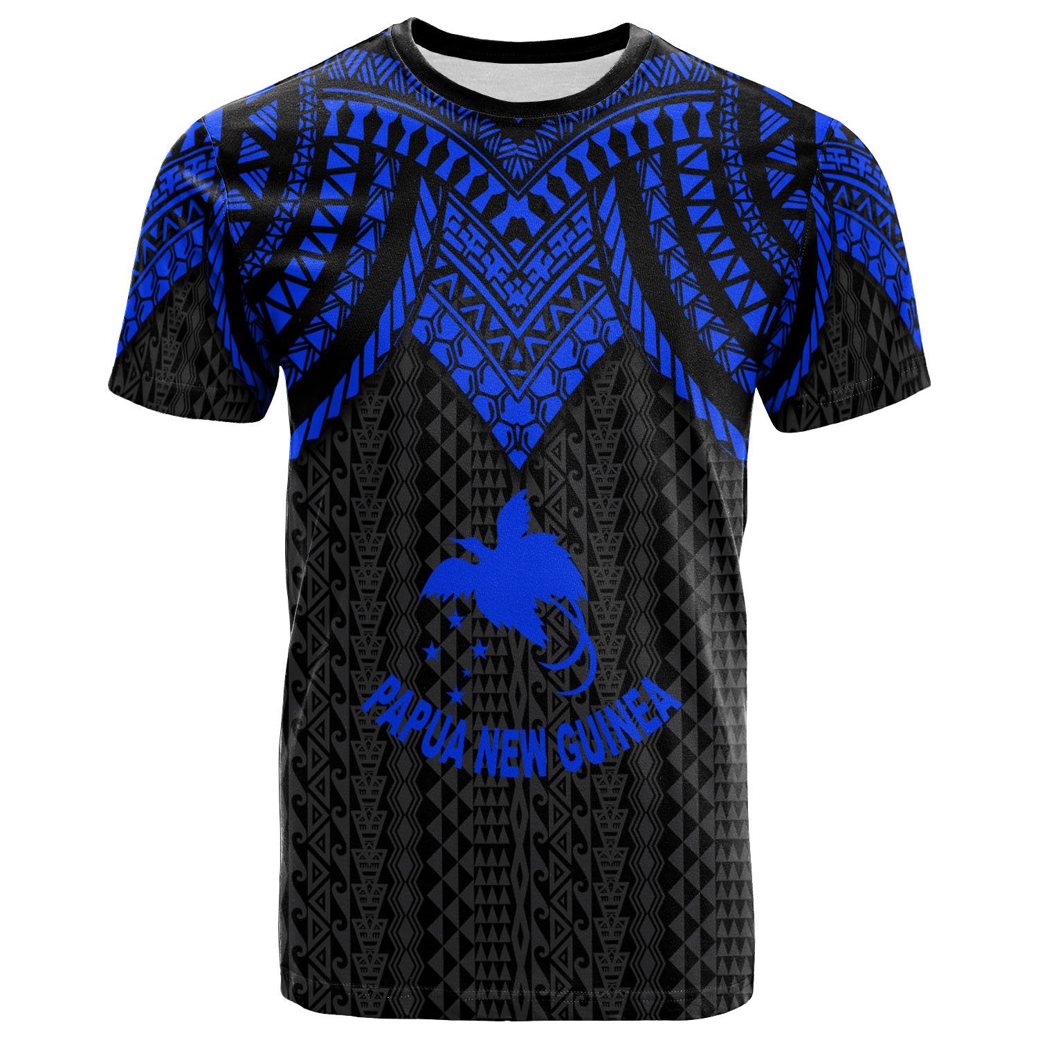 Papua New Guinea T Shirt Polynesian Armor Style Blue Unisex Blue - Polynesian Pride