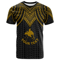 Papua New Guinea Custom T Shirt Polynesian Armor Style Gold Unisex Art - Polynesian Pride