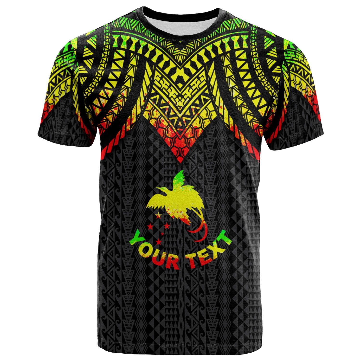 Papua New Guinea Custom T Shirt Polynesian Armor Style Reagge Unisex Reagge - Polynesian Pride
