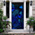 Papua New Guinea Door Cover Turtle Hibiscus Blue - Polynesian Pride