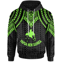 Papua New Guinea Hoodie Polynesian Armor Style Green Unisex Green - Polynesian Pride
