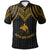 Papua New Guinea Polo Shirt Polynesian Armor Style Gold Unisex Gold - Polynesian Pride