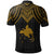 Papua New Guinea Polo Shirt Polynesian Armor Style Gold - Polynesian Pride