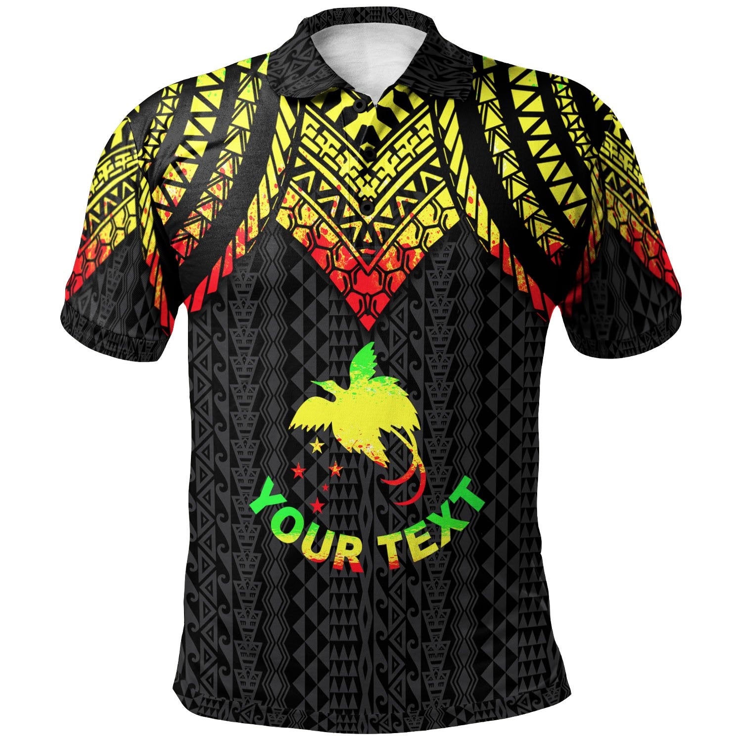 Papua New Guinea Custom Polo Shirt Polynesian Armor Style Reagge Unisex Reggae - Polynesian Pride