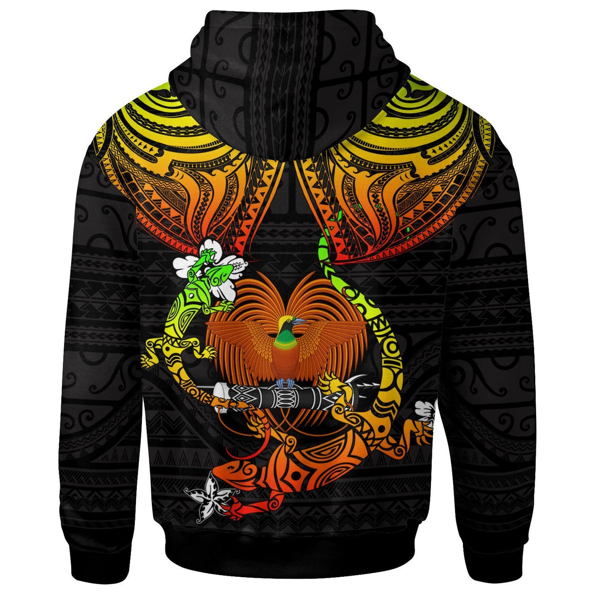 Papua New Guinea Custom Zip up Hoodie Lizard Good Chest - Polynesian Pride
