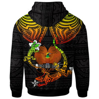Papua New Guinea Custom Zip up Hoodie Lizard Good Chest - Polynesian Pride