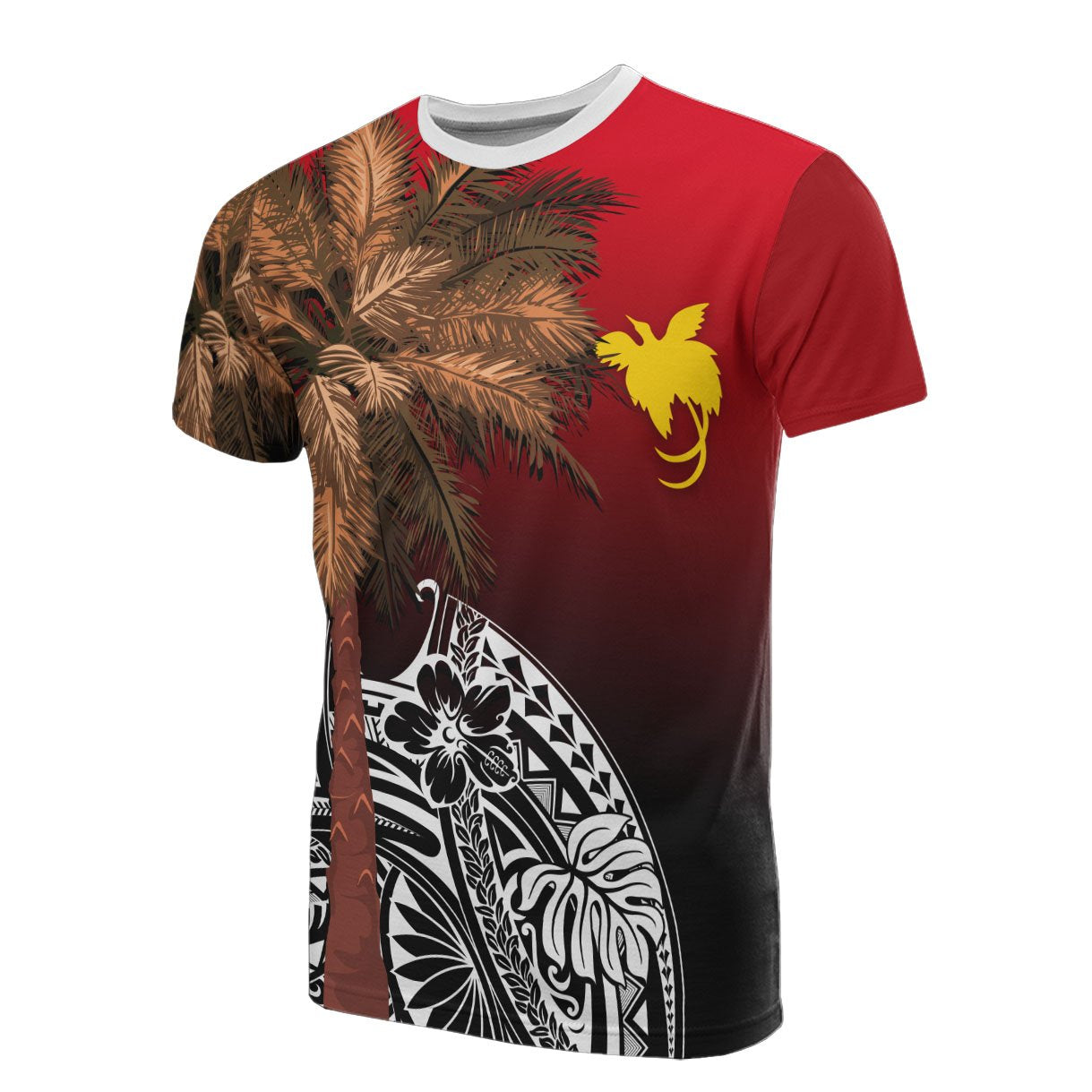 Papua New Guinea All T Shirt Polynesian Palm Tree Flag Unisex Art - Polynesian Pride
