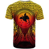 Papua New Guinea T Shirt Circle Pattern Yellow - Polynesian Pride