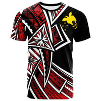 Papua New Guinea T Shirt Tribal Flower Special Pattern Red Color Unisex Red - Polynesian Pride