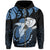 Hawaii Polynesian Aumakua Hammerhead Shark Hoodie Zip Cloud Style Pastel Blue - Polynesian Pride