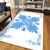 Hawaiian Quilt Maui Plant And Hibiscus Pattern Area Rug - Pastel White - AH - Polynesian Pride