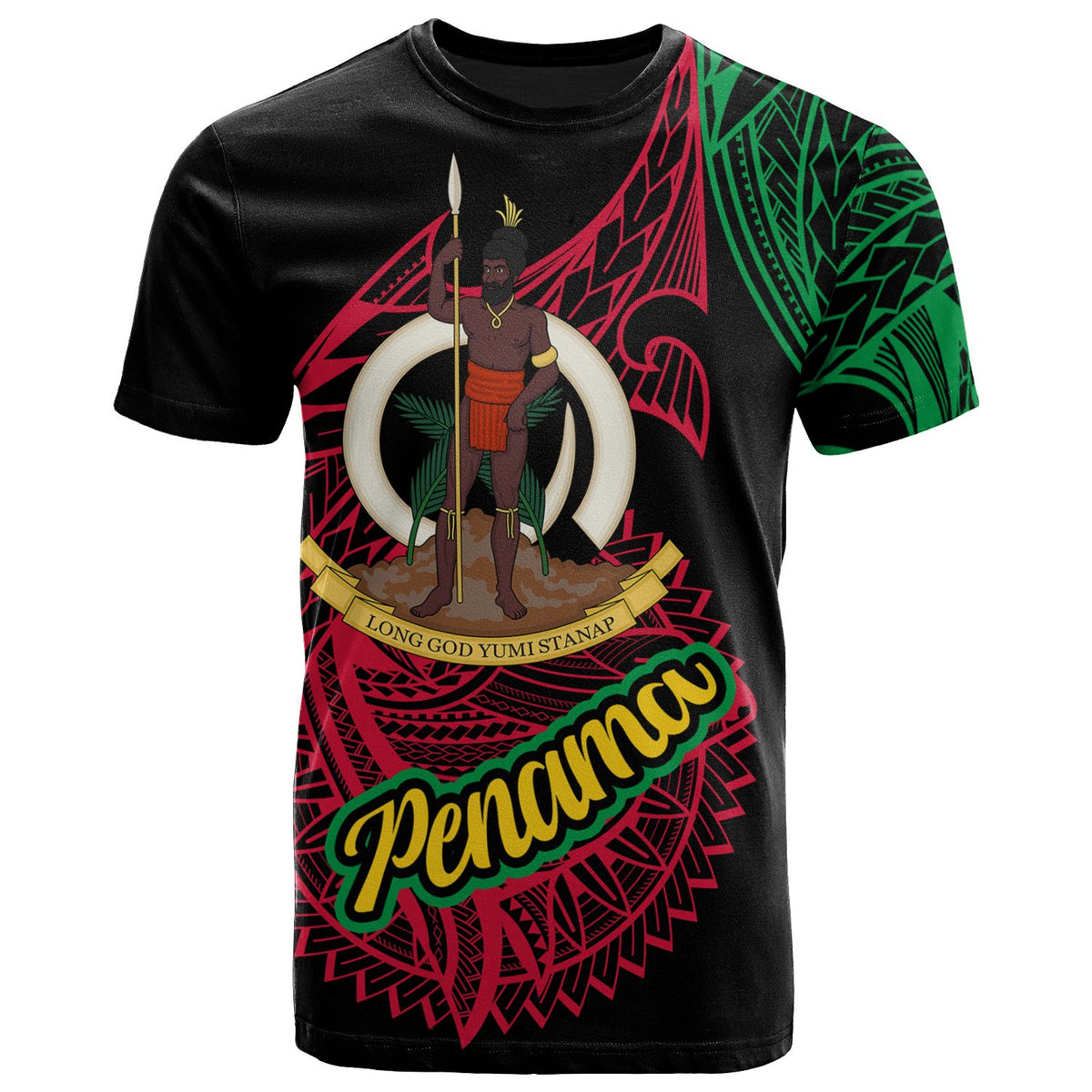 Vanuatu T Shirt Penama Seal of Vanuatu Special Style Unisex Black - Polynesian Pride