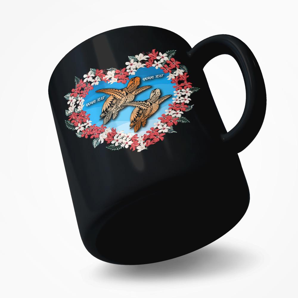 (Personalised) Hawaii Turtle Hibiscus Polynesian Valentines Mug - Life Style - AH - Polynesian Pride