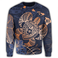 Personalized - Hawaii Polynesian Aloha Po Turtle Hibiscus Tropical Sweatshirt - Special Edition - AH - Polynesian Pride