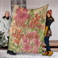 Personalized - Hawaii Tropical Hibiscus Plumeria Premium Blankets - AH - Polynesian Pride