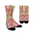 Hawaii Tropical Hibiscus Plumeria Crew Socks - AH Crew Socks White - Polynesian Pride