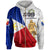 Philippines Zip up Hoodie 500th Victory and Humanity Style Flag Gray - Polynesian Pride