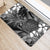 Pineapple Hibiscus Black And White Door Mat - Polynesian Pride