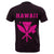 Hawaii Kakau Kanaka Map T Shirt Pink - Polynesian Pride