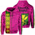 Polynesian Kanaka Flag Kanaka Maoli Hawaii Zip Hoodie Pink Unisex Pink - Polynesian Pride