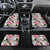 Pink Monstera And Green Tropical Leaves White Hawaii Car Floor Mats Pink One Size - Polynesian Pride