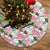 Pink Monstera And Green Tropical Leaves White Tree Skirt - Polynesian Pride