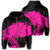 Hawaiian Map Kanaka Identifier Hoodie Zip Pink Brusch Style Unisex Pink - Polynesian Pride