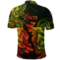 Pisces Zodiac Polynesian Polo Shirt Unique Style Reggae LT8 - Polynesian Pride