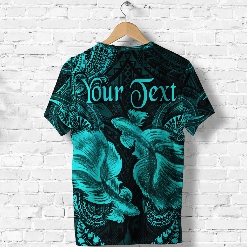 Custom Pisces Zodiac Polynesian T Shirt Unique Style Turquoise LT8 - Polynesian Pride