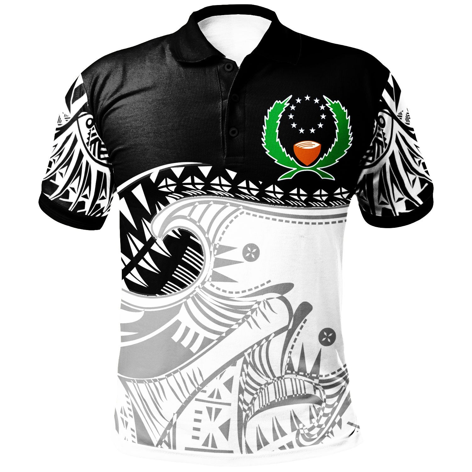 Pohnpei Custom Polo Shirt Dynamic Sport Style Unisex Black - Polynesian Pride