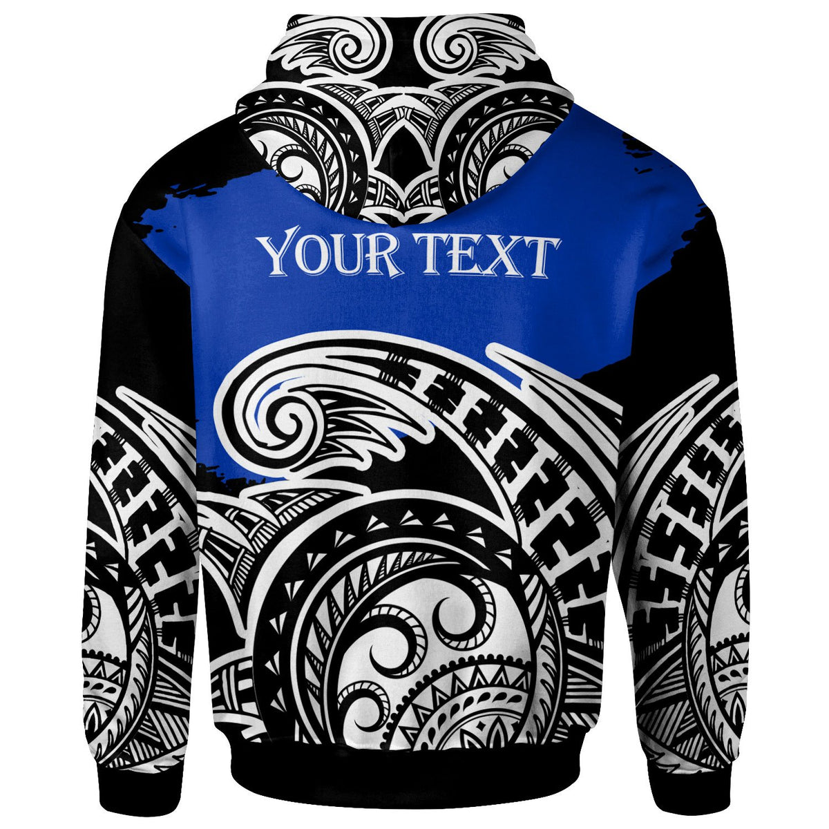 Pohnpei Custom Hoodie Ethnic Style With Round Black White Pattern - Polynesian Pride