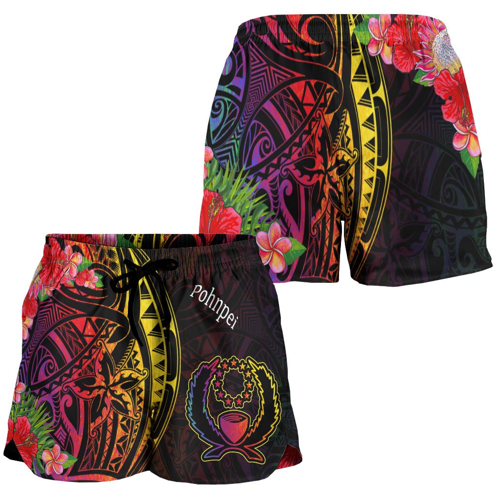 Pohnpei Women's Shorts - Tropical Hippie Style - Polynesian Pride