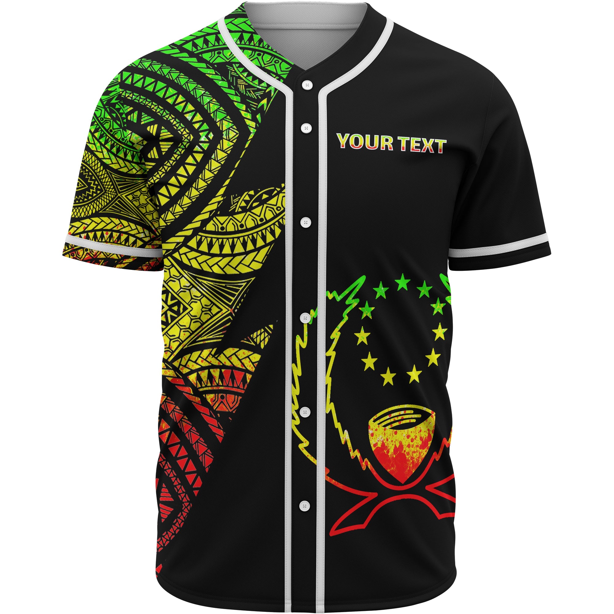 Pohnpei Custom Personalized Baseball Shirt - Flash Style Reggae Unisex Reggae - Polynesian Pride