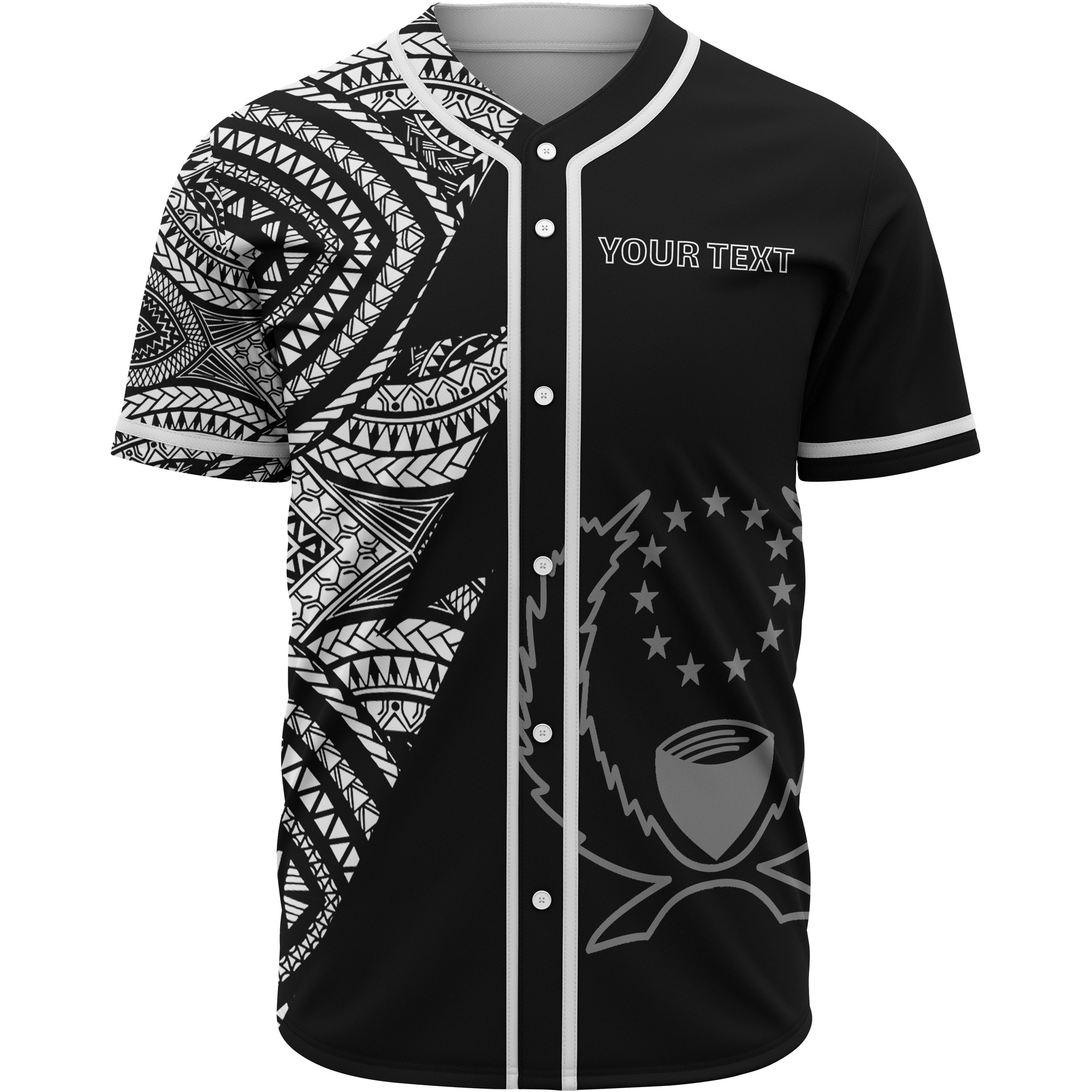 Pohnpei Custom Personalized Baseball Shirt - Flash Style White Unisex White - Polynesian Pride