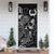 Pohnpei Door Cover Turtle Hibiscus Black - Polynesian Pride