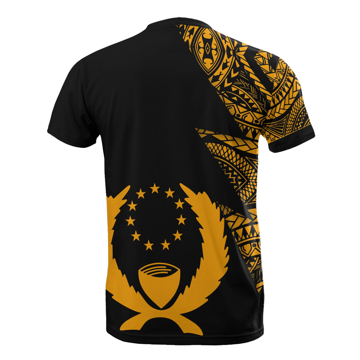 Pohnpei T Shirt Micronesian Pattern Gold Flash Style - Polynesian Pride
