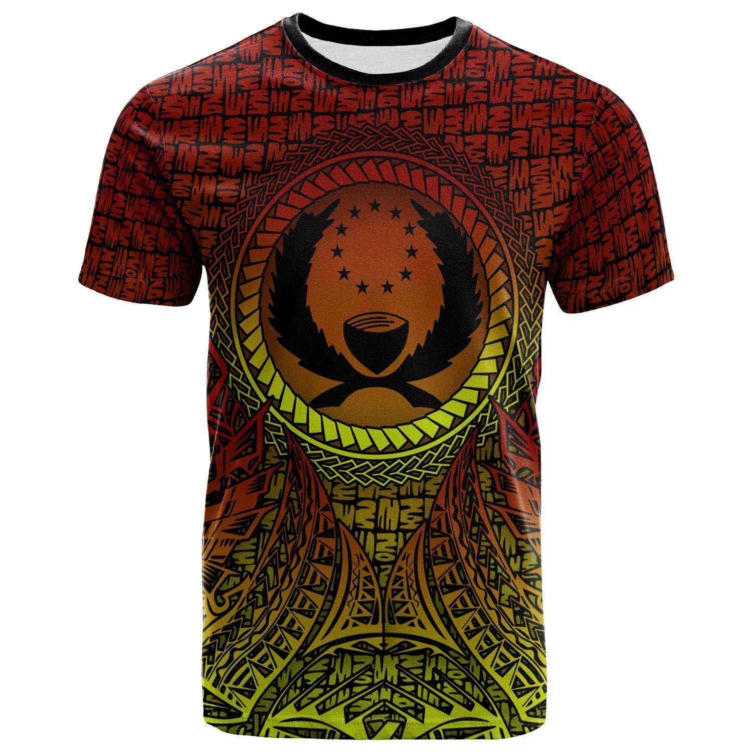 Pohnpei Micronesian T Shirt Circle Pattern Unisex Red - Polynesian Pride