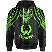 Pohnpei Hoodie Polynesian Armor Style Green Unisex Green - Polynesian Pride