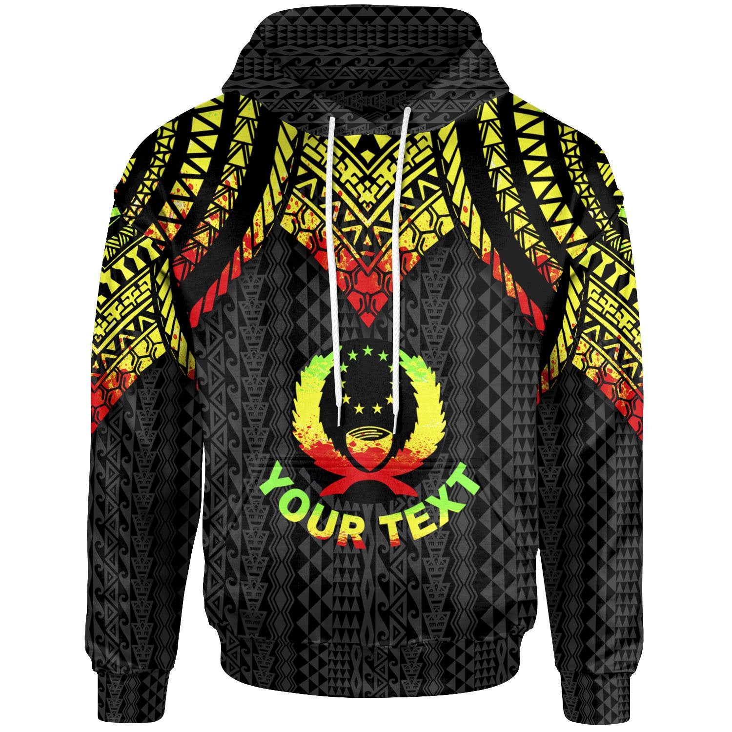 Pohnpei Custom Hoodie Polynesian Armor Style Reagge Unisex Reagge - Polynesian Pride