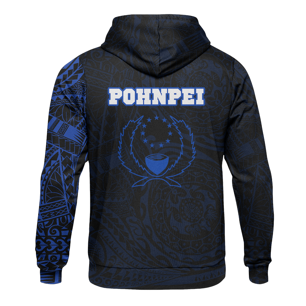 Micronesia All Over Print Hoodie Pohnpei In My Heart Blue - Polynesian Pride