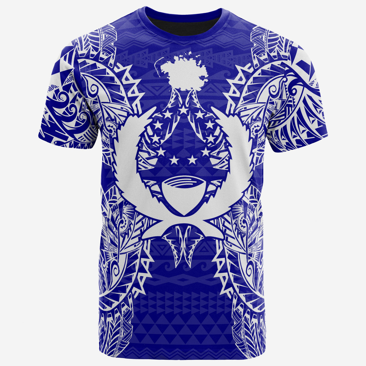 Pohnpei All T Shirt Pohnpei Flag Map Polynesian Tattoo Blue Unisex Blue - Polynesian Pride