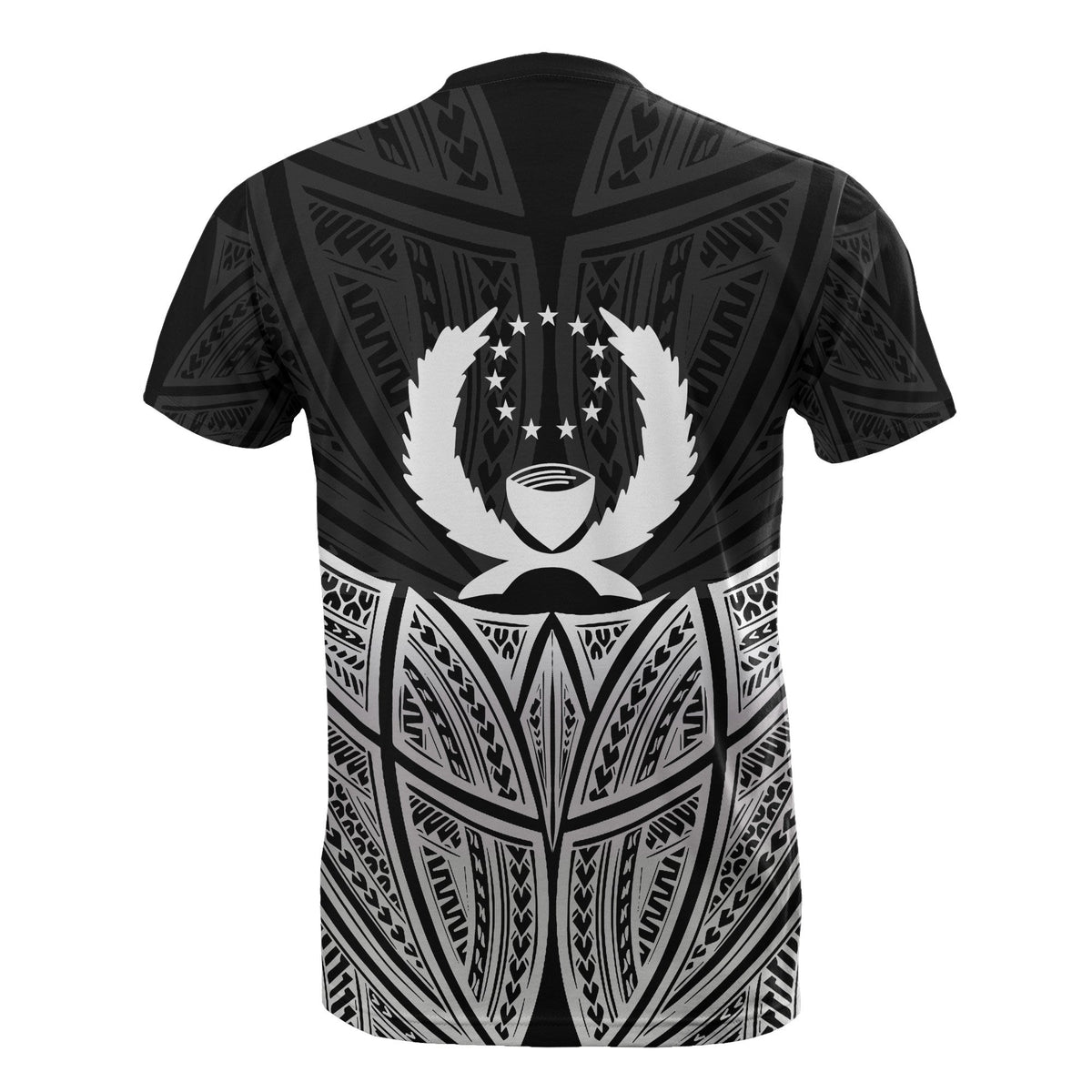 Pohnpei Polynesian Custom T Shirt Black Pride Map And Seal - Polynesian Pride