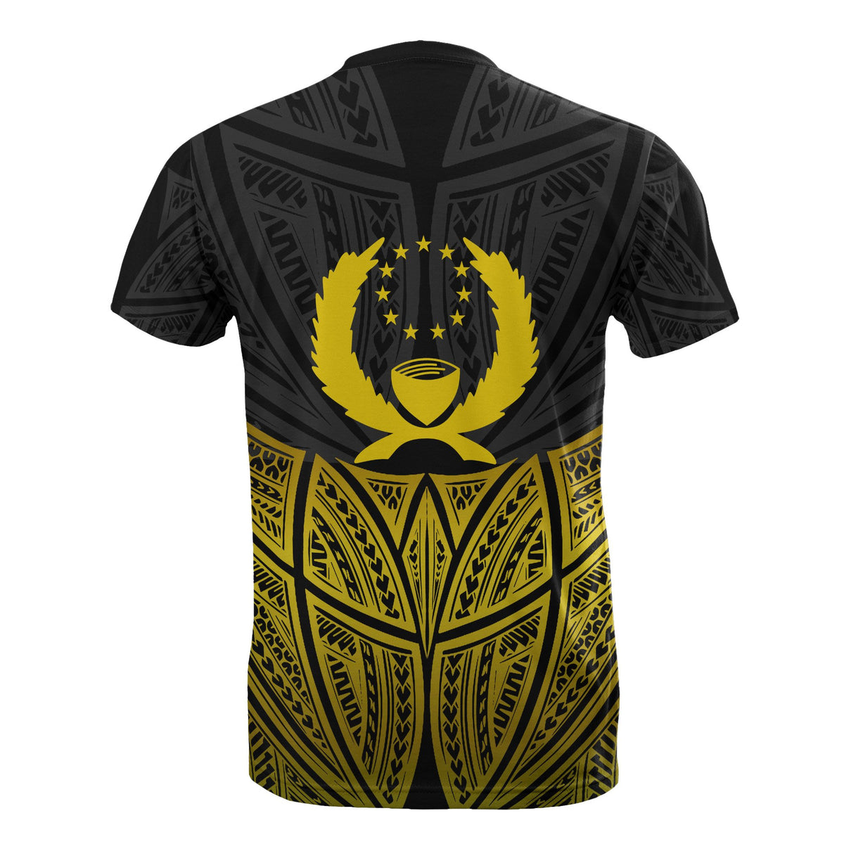 Pohnpei Polynesian Custom T Shirt Gold Pride Map And Seal - Polynesian Pride