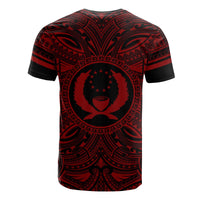 Pohnpei All T Shirt Pohnpei Coat Of Arms Polynesian Red Black - Polynesian Pride