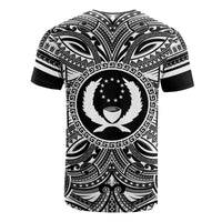 Pohnpei All T Shirt Pohnpei Coat Of Arms Polynesian White Black - Polynesian Pride